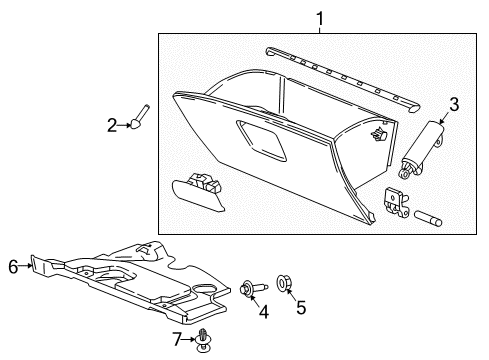 2019 Chevy Bolt EV Glove Box Diagram