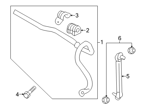 2016 Chevy Cruze Stabilizer Bar & Components - Front Diagram