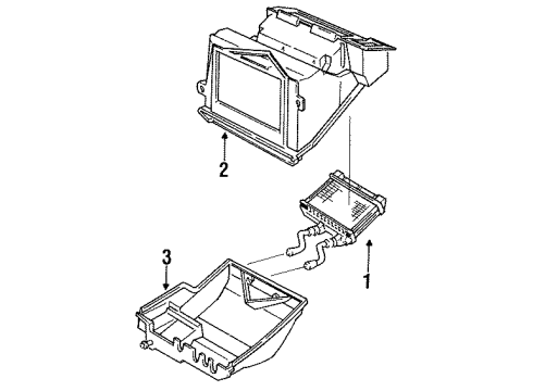 1988 Chevy Beretta Heater Core & Control Valve Diagram
