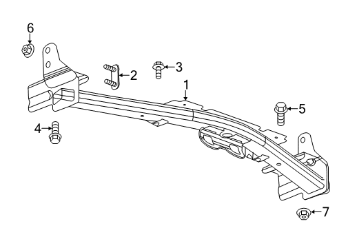 2016 GMC Sierra 1500 Frame - Trailer Hitch Components Diagram 3 - Thumbnail