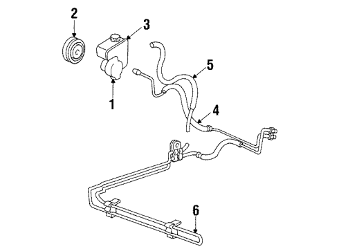1996 Oldsmobile Cutlass Ciera Power Steering Pump Diagram for 26046846