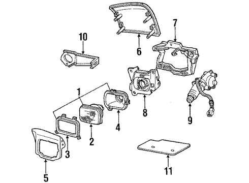 1990 Buick Reatta Headlamps Diagram