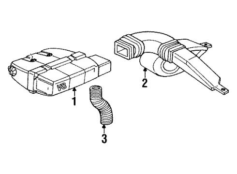 1993 Chevy Caprice Air Cleaner Diagram for 25098726