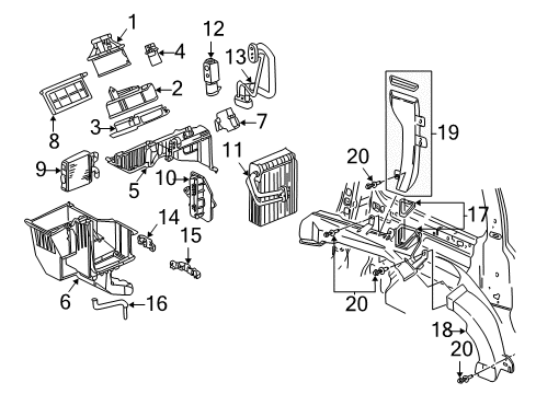 2004 Chevy Venture Auxiliary Heater & A/C Diagram