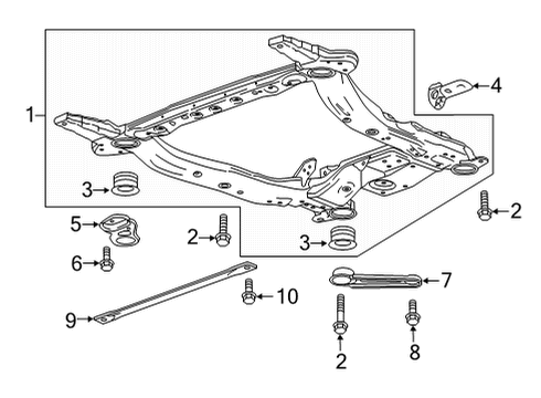 2022 Buick Envision Suspension Mounting - Front Diagram