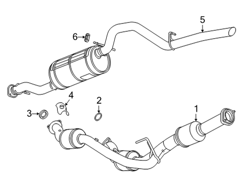 2024 GMC Sierra 3500 HD Exhaust Components Diagram
