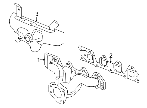 2007 Pontiac Solstice Exhaust Manifold Diagram for 12620983