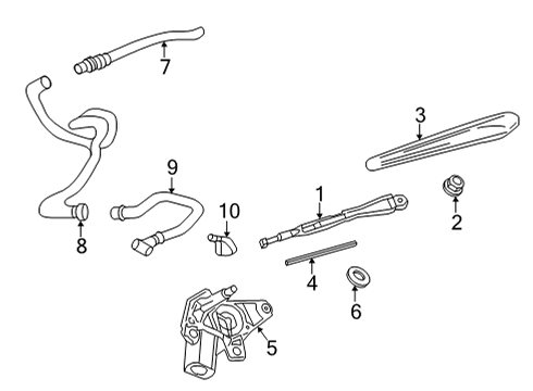 2023 Chevy Trailblazer Wiper & Washer Components Diagram