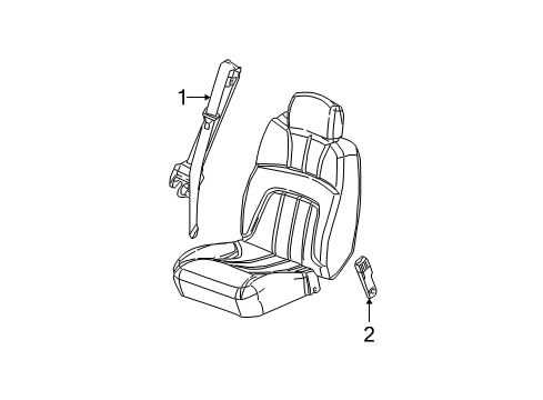 2009 GMC Envoy Seat Belt Diagram