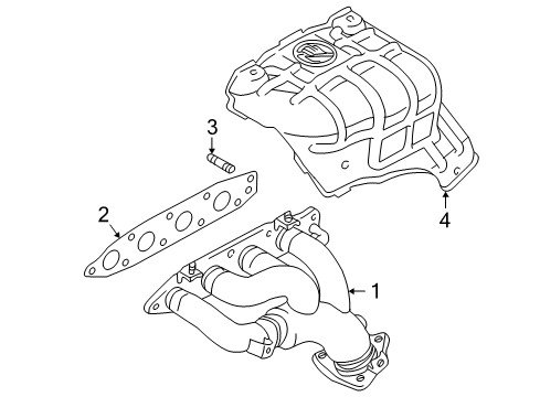1999 Chevy Tracker Heat Shield Diagram for 91176429