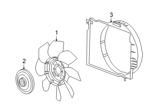 2009 Hummer H3 Cooling System, Radiator, Water Pump, Cooling Fan Diagram 3 - Thumbnail