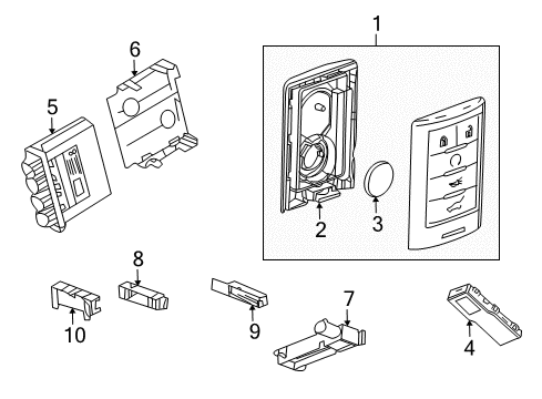 2014 Cadillac SRX Keyless Entry Components Diagram