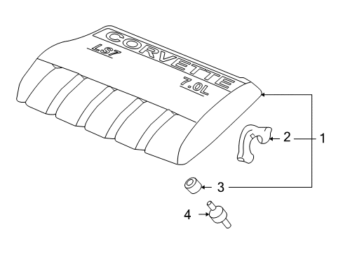 2011 Chevy Corvette Engine Appearance Cover Diagram