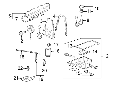 2010 Hummer H3T Dipstick Diagram for 12603506