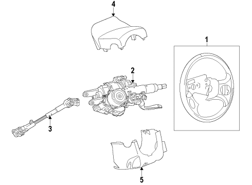 2013 Buick Encore Steering Column Diagram for 42745551