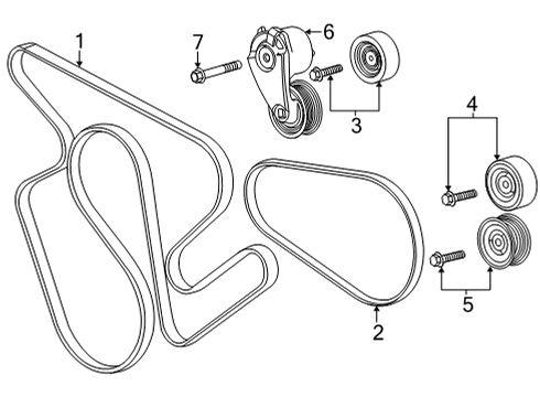 2021 Chevy Silverado 2500 HD Belts & Pulleys Diagram 3 - Thumbnail