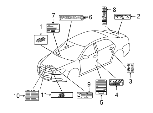 2010 Chevy Malibu Information Labels Diagram