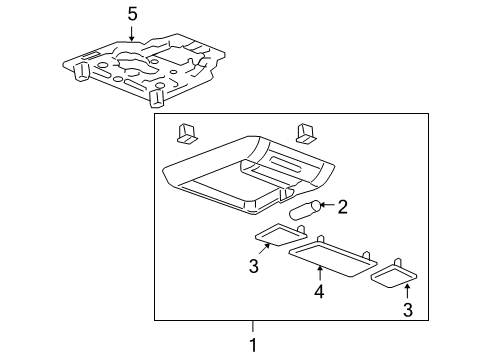 2012 GMC Sierra 1500 Overhead Console Diagram 6 - Thumbnail