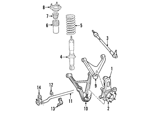 2007 Pontiac Solstice Stabilizer Bar Diagram for 25919084