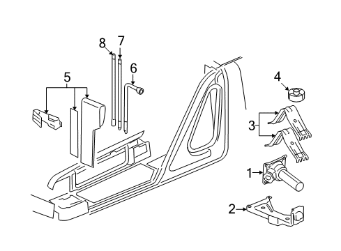 2012 Cadillac Escalade EXT Interior Trim - Quarter Panels Diagram 2 - Thumbnail