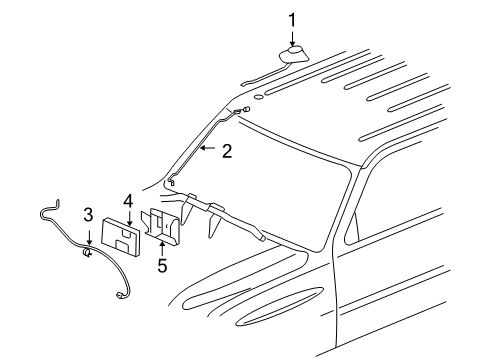 2004 GMC Sierra 2500 Antenna & Radio Diagram