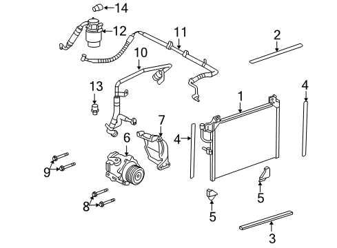 Compressor, Air Conditioning Diagram for 25825338