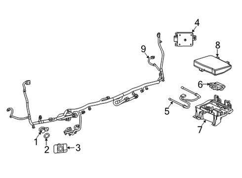 2023 Chevy Trailblazer Electrical Components - Rear Bumper Diagram
