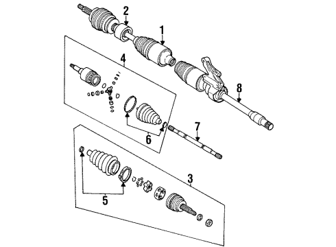 1998 Saturn SL CV Joints, Outer Diagram for 21012888