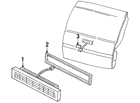 1995 Oldsmobile Silhouette High Mount Lamps Diagram