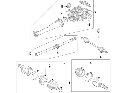 2020 Cadillac XT6 Inner CV Joint Boot, Rear Diagram for 84387105