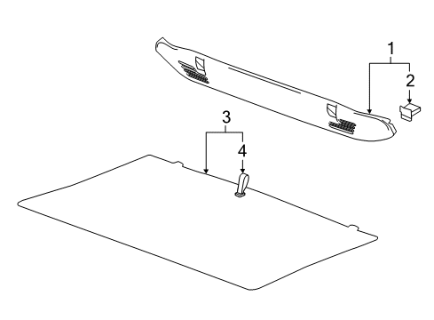 2016 Chevy Spark EV Interior Trim - Rear Body Diagram