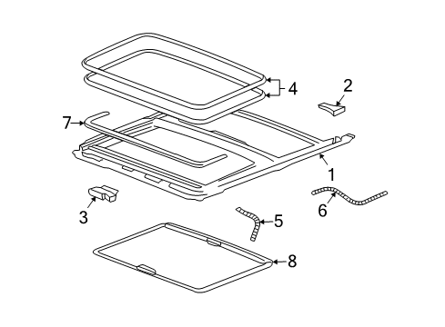 2006 Hummer H2 Sunroof Diagram 4 - Thumbnail