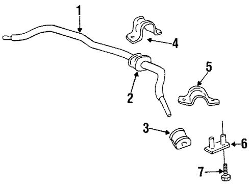 1995 Chevy Monte Carlo Stabilizer Bar & Components - Front Diagram