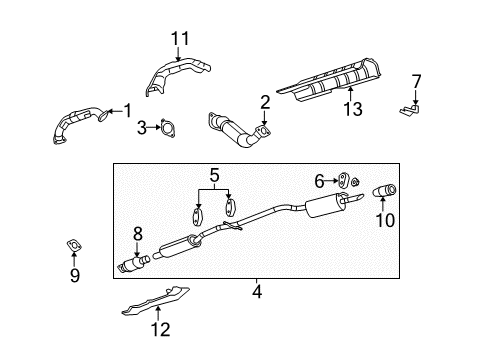 2011 Buick Lucerne Tailpipe Diagram for 25890119
