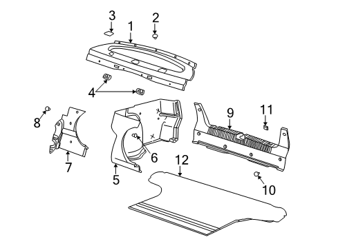 2005 Saturn L300 Interior Trim - Rear Body Diagram