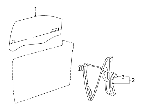 2007 Pontiac G6 Door - Glass & Hardware Diagram