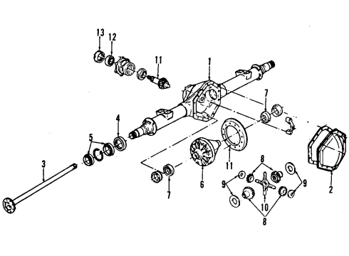 1994 GMC G3500 Axle Shafts, Rear Diagram for 26011718