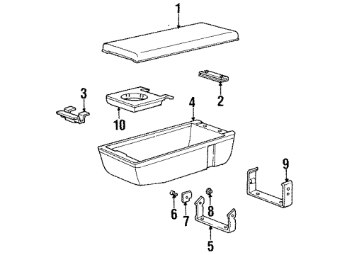 1995 Pontiac Grand Prix Door Latch, Front Diagram for 12507950
