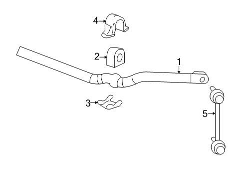 2012 Cadillac CTS Stabilizer Bar & Components - Front Diagram 6 - Thumbnail