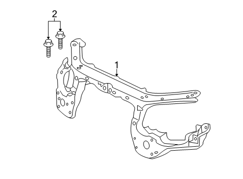 2014 Chevy SS Radiator Support Diagram