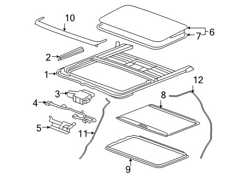 2007 Cadillac Escalade Sunroof Diagram
