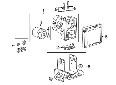 2016 Chevy Spark EV ABS Components Diagram