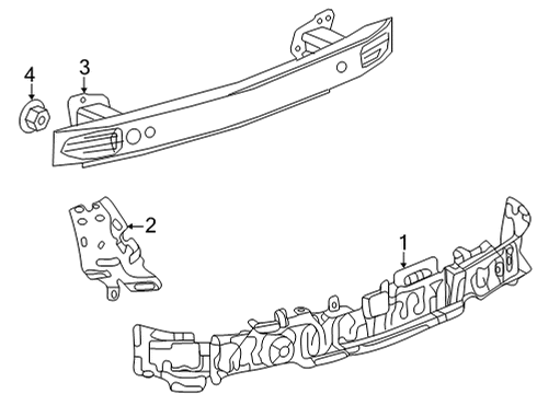 2023 Cadillac CT5 Bumper & Components - Rear Diagram 3 - Thumbnail