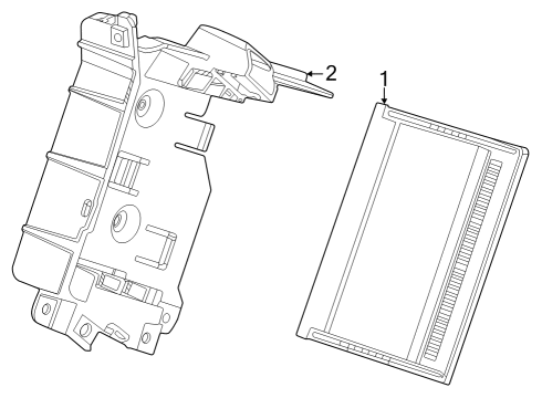 2023 GMC Canyon Mount Bracket Diagram for 85576860