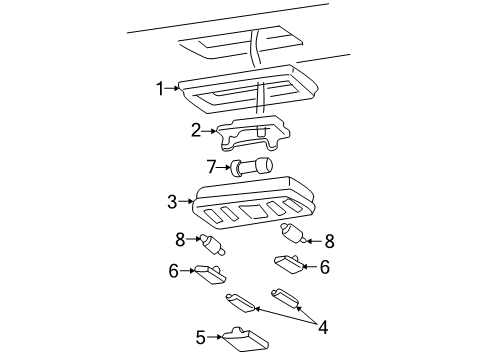 2000 GMC C2500 Interior Trim - Cab Diagram 5 - Thumbnail