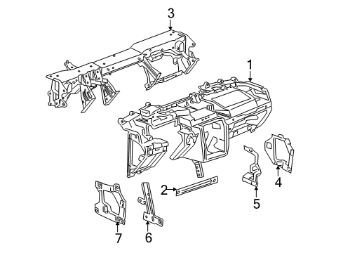 2008 Chevy Cobalt Cluster & Switches, Instrument Panel Diagram