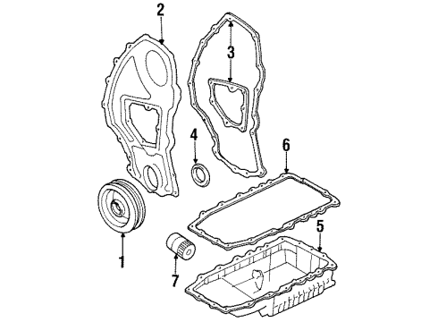 1994 Oldsmobile Achieva Engine Parts & Mounts, Timing, Lubrication System Diagram 2 - Thumbnail