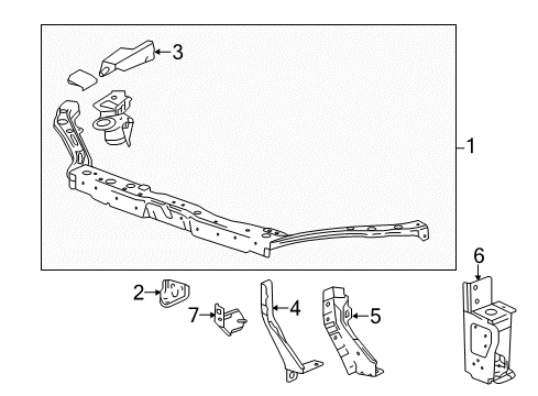2014 Chevy Sonic Radiator Support Diagram