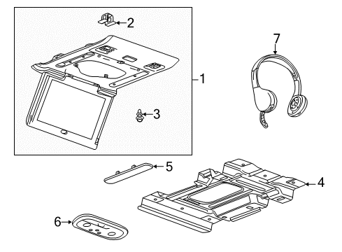 2018 Cadillac Escalade ESV Overhead Console Diagram 3 - Thumbnail