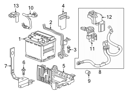 2018 Chevy Bolt EV Positive Cable Diagram for 42548353